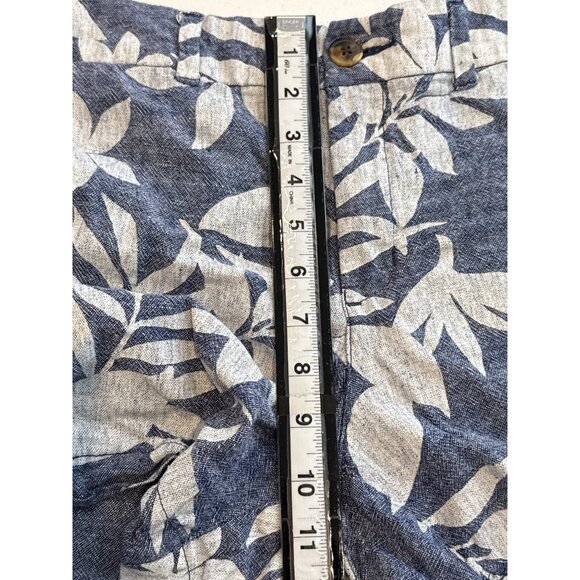 Old Navy Shorts Womens Everyday Short Linen Blend Floral Preppy Blue Size 10 M - Picture 12 of 13